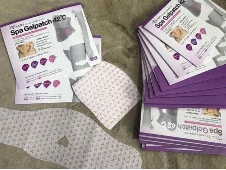 Miếng dán giảm mỡ bụng 42 độ C Spa Gelpatch( full hộp 5 miếng)