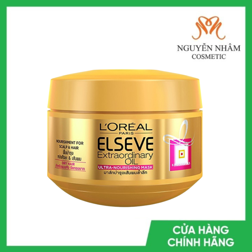 Kem Ủ Tinh Dầu Hoa Tự Nhiên Loreal 200ml Elseve Extraodinary Oil Nourish Mask