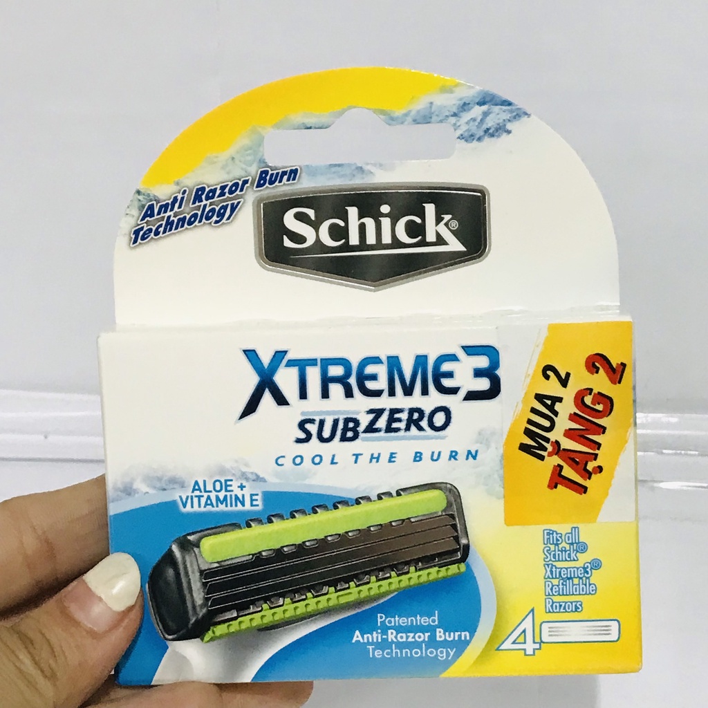 Dao Cạo/ lưỡi dao cạo Schick Xtreme3 4S Sub Zero