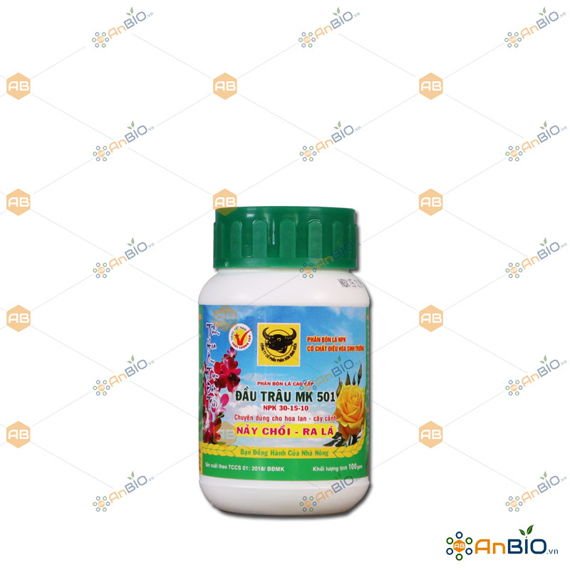 [HCM]Phân bón ĐẦU TRÂU MK 501 30-15-10 hộp 100g GIÚP NẢY CHỒI RA LÁ MẠNH MẼ - B3.1002