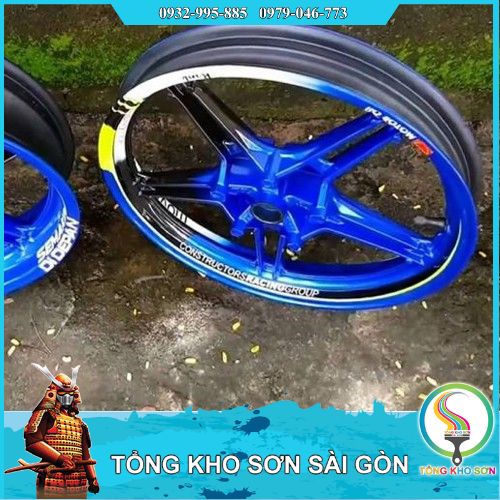 Bình sơn xịt màu xanh Exciter Y3973 Sơn xịt Samurai