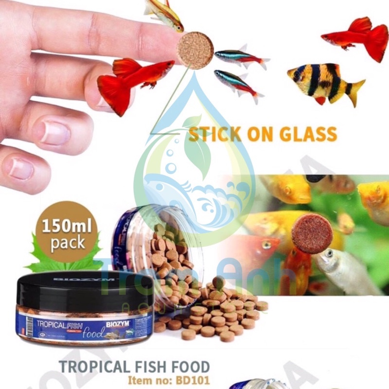 Biozym thức ăn dán kính cao cấp cho cá thủy sinh