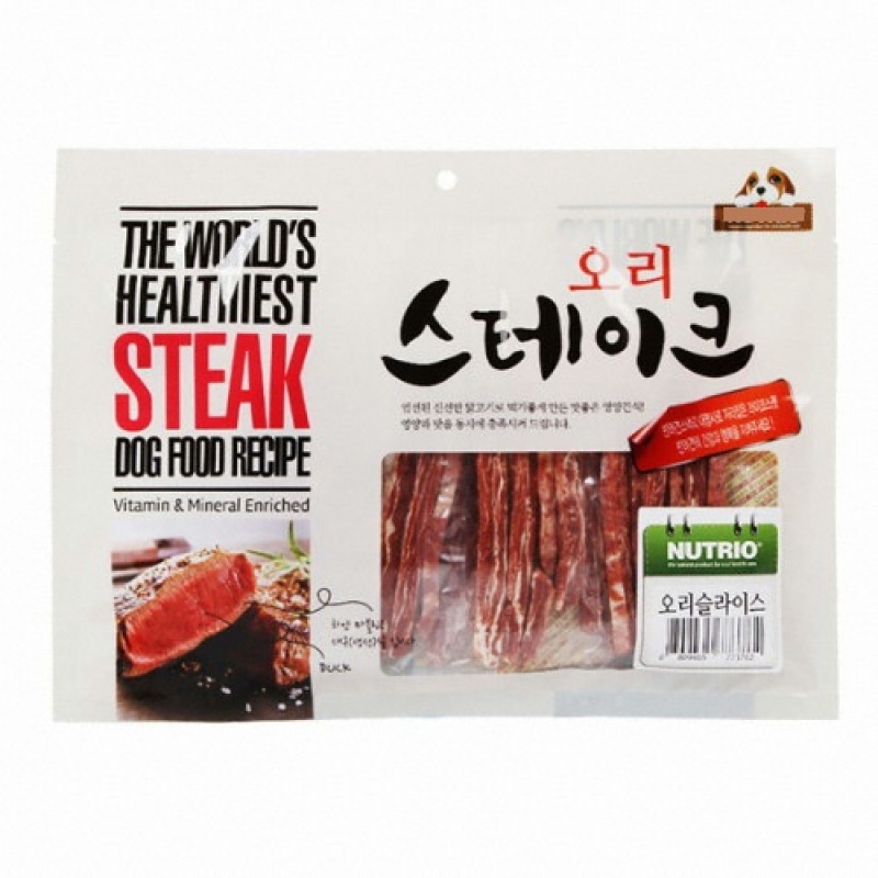 Snack thưởng cho chó thịt vịt nướng sấy Duck Steak Nutrio Hàn Quốc 300gr