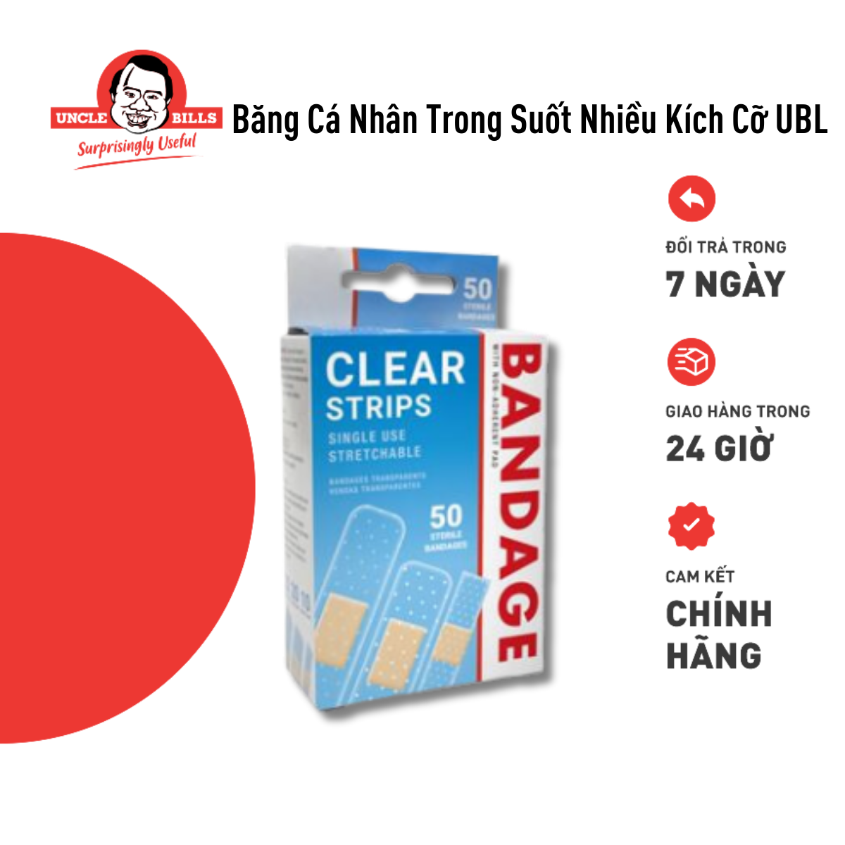 Băng dính cá nhân uncle bills ag0365