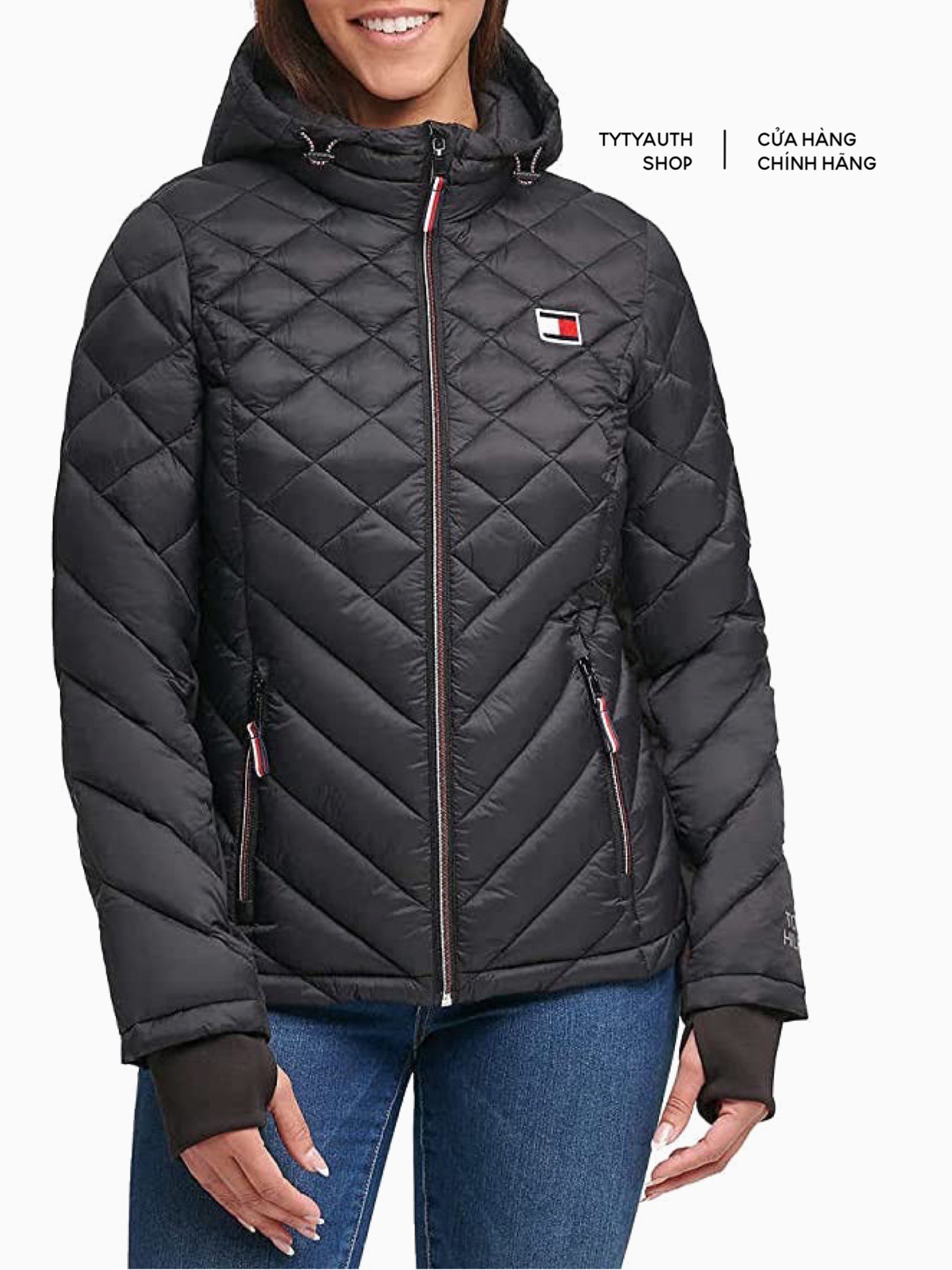 [SĂN SALE] Áo Khoác Phao Tommy Nữ Chính Hãng