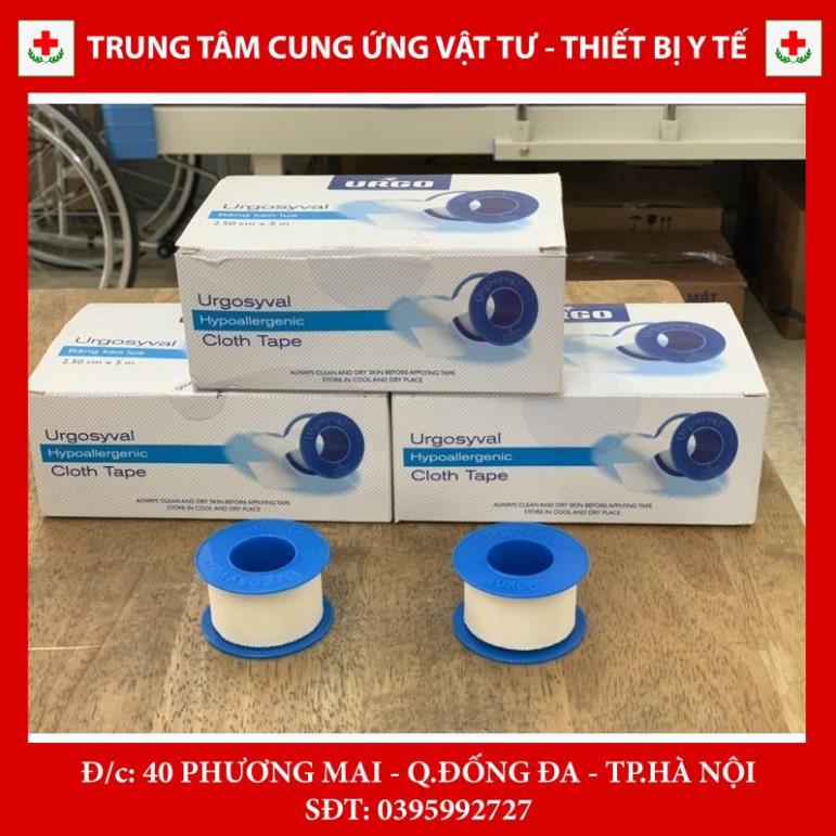 Băng keo lụa Urgo Urgosyval kích thước 2.5cm x 5m