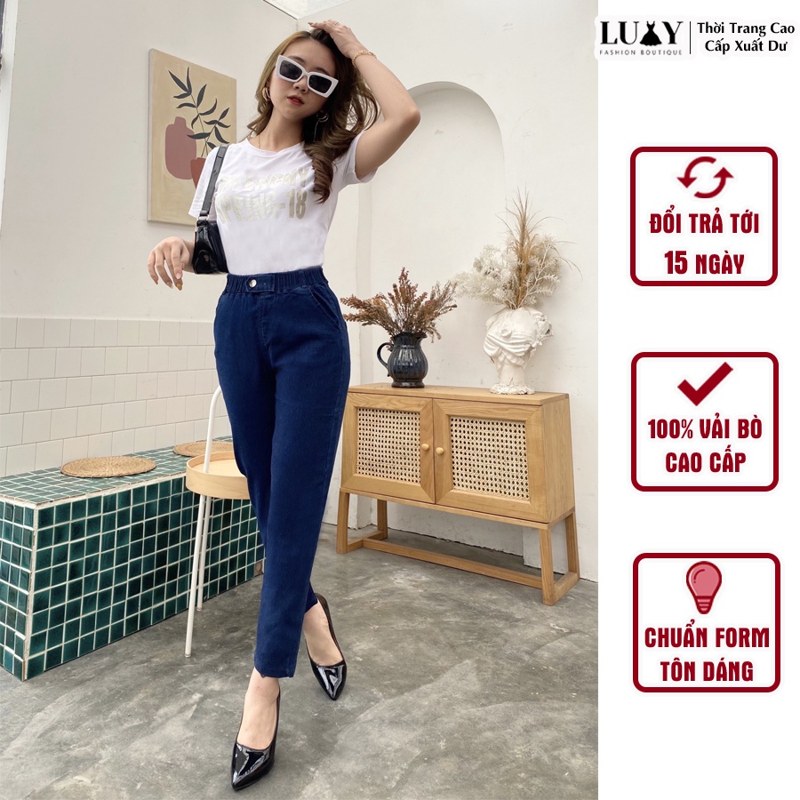 quần bò lưng thun co giãn 4 chiều đủ size 40-85kg v191