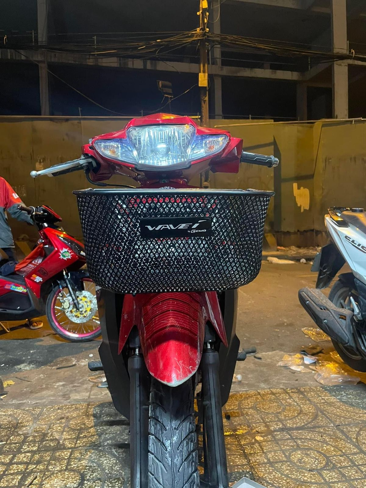 Rổ xe Thái xe Wave RS full đen