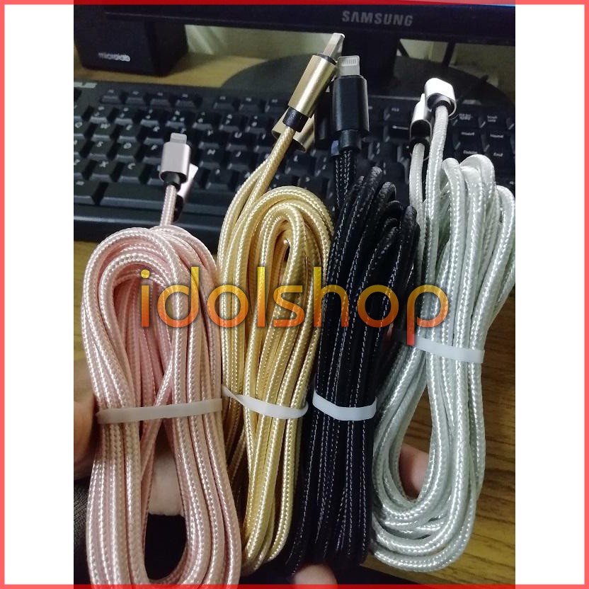Cáp sạc 3M iphone, Type C, Micro bọc dù