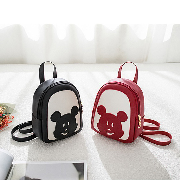 Balo Nữ Hình Chuột Mickey BLMR23 Màu Đỏ