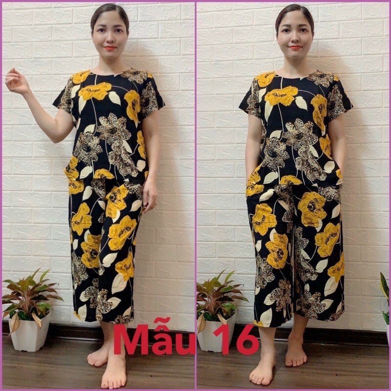 Bộ lanh trung niên cho mẹ - Bộ mặc ở nhà