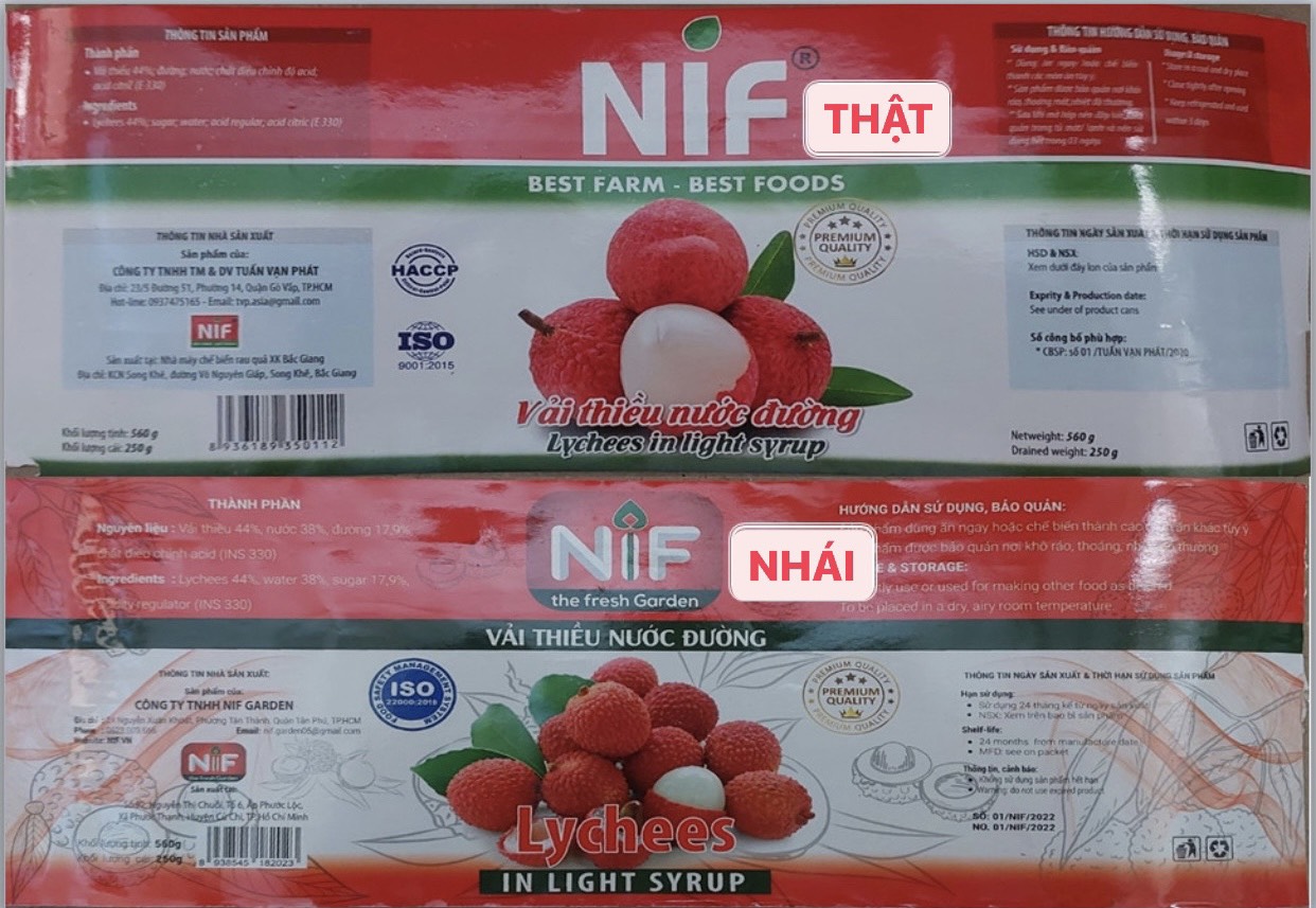 Vải Ngâm Nước Đường NIF 560gr (Lychee In Syrup)
