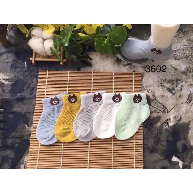Combo 5 đôi tất lưới siêu yêu cho bé từ 0 - 3 tuổi