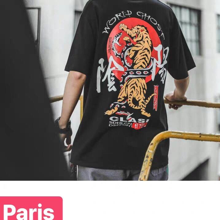 ÁO THUN NAM NỮ UNISEX CON HỔ TIGER SINGAPORE FORM RỘNG TAY LỠ HOT TREND MẠNH MẼ SÀNH ĐIỆU VẢI DÀY MIN - PARIS FASHION