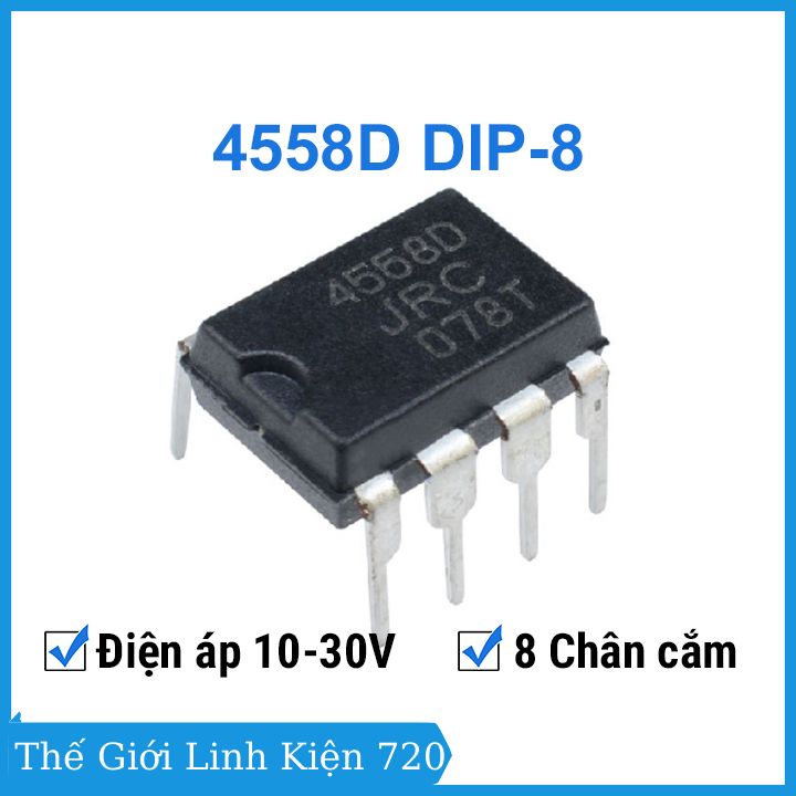 4558D DIP8 ic opamp so sánh khuếch đại thuật toán