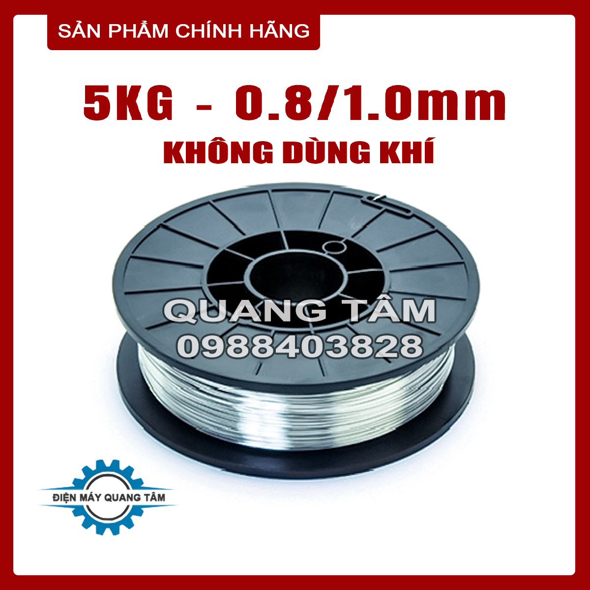 Cuộn dây hàn mig sắt không dùng khí 5kg - 0.8 / 1.0mm cho máy hàn mig