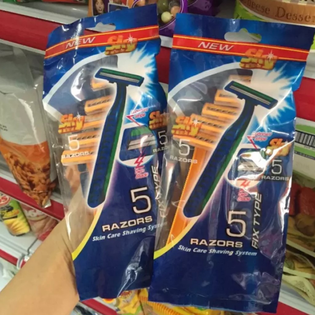 Set 5 CÂY DAO CẠO RÂU 2 LƯỠI hàng xịn