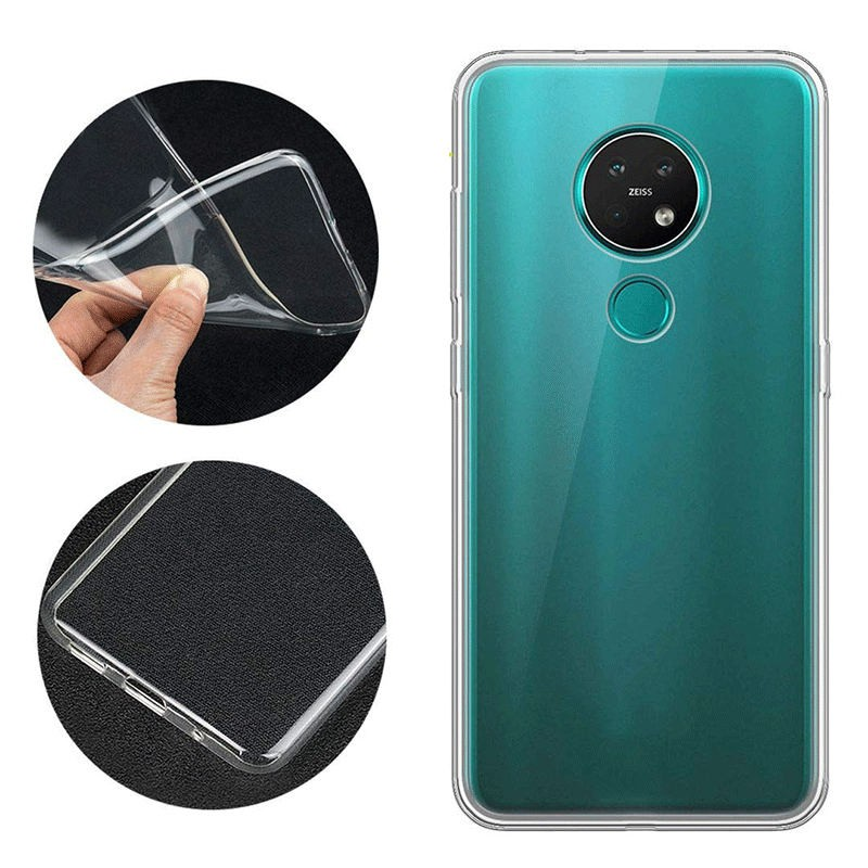 Ốp lưng Silicon TPU mềm trong suốt dành cho Nokia 7.2