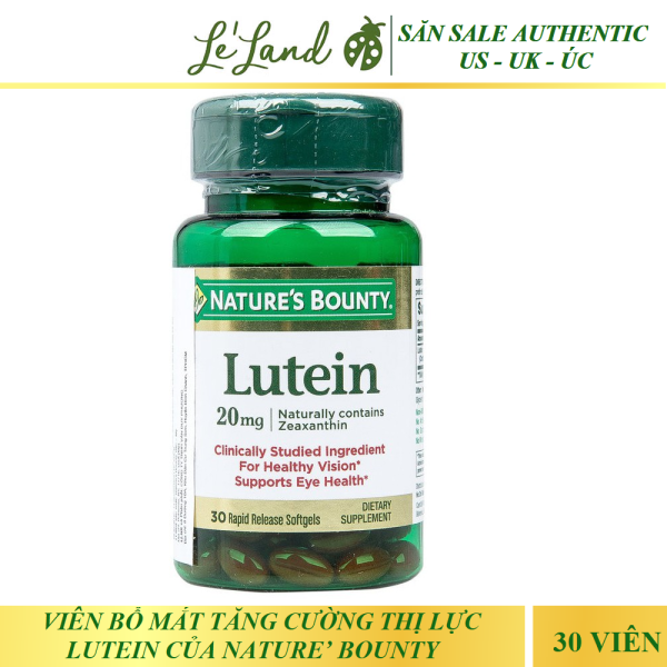 Giá bán CHÍNH HÃNG- VIÊN BỔ MẮT TĂNG CƯỜNG THỊ LỰC LUTEIN CỦA NATURE’ BOUNTY