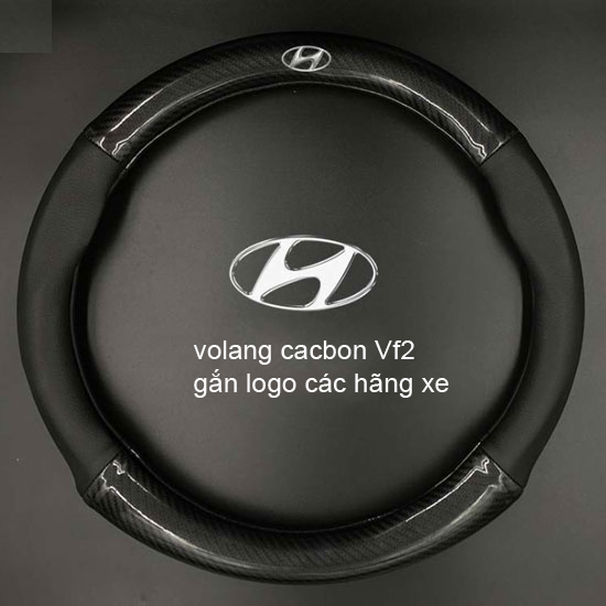 Bọc vô lăng HYUNDAI sợi CACBON cao cấp Size 38CM