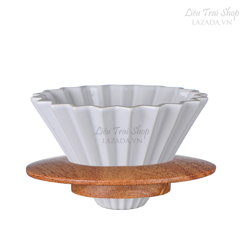 Giá gỗ cho phễu V60 pha cà phê cafe giấy lọc