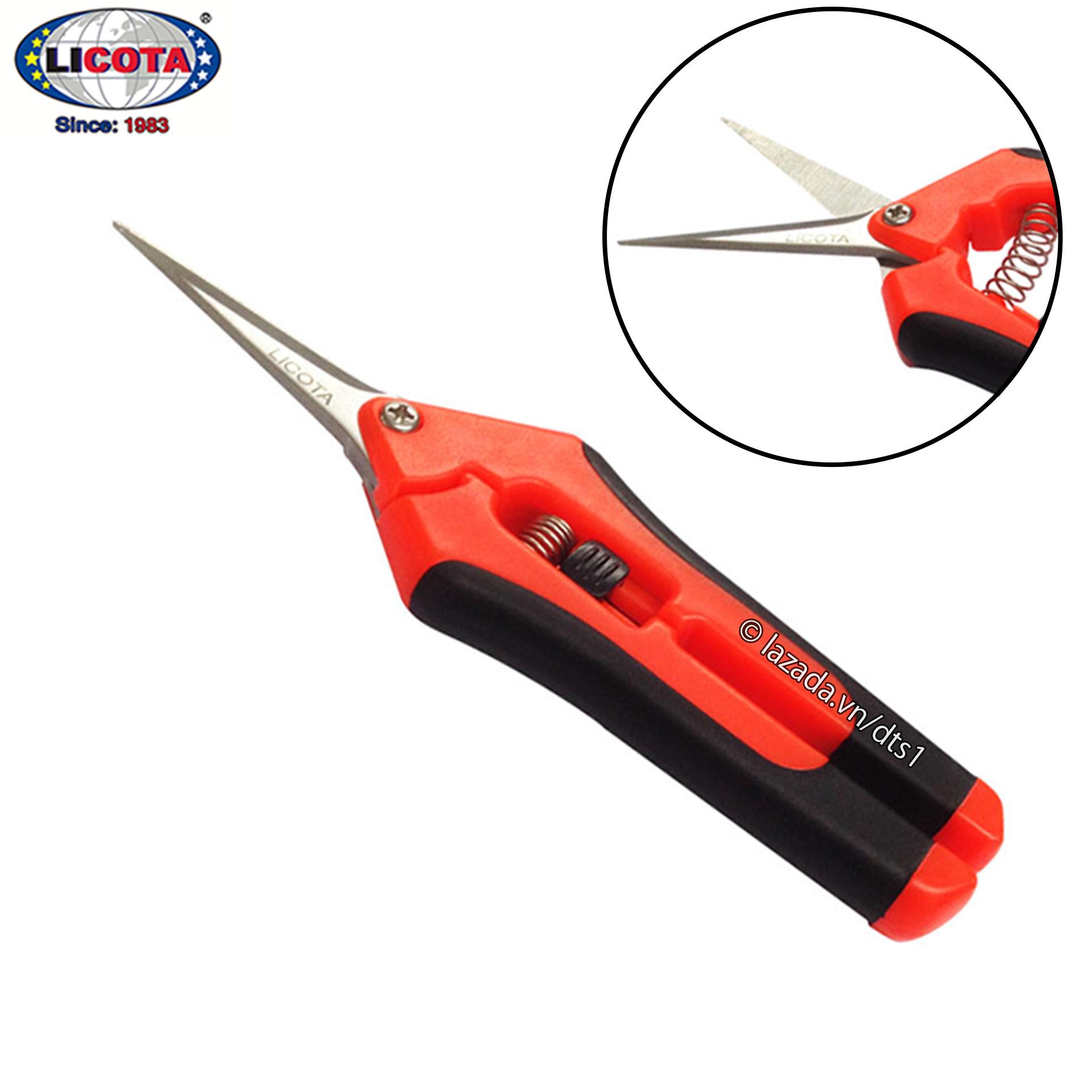Kéo cắt cành, kéo tỉa dăm mỏ nhọn Licota 6.5inch