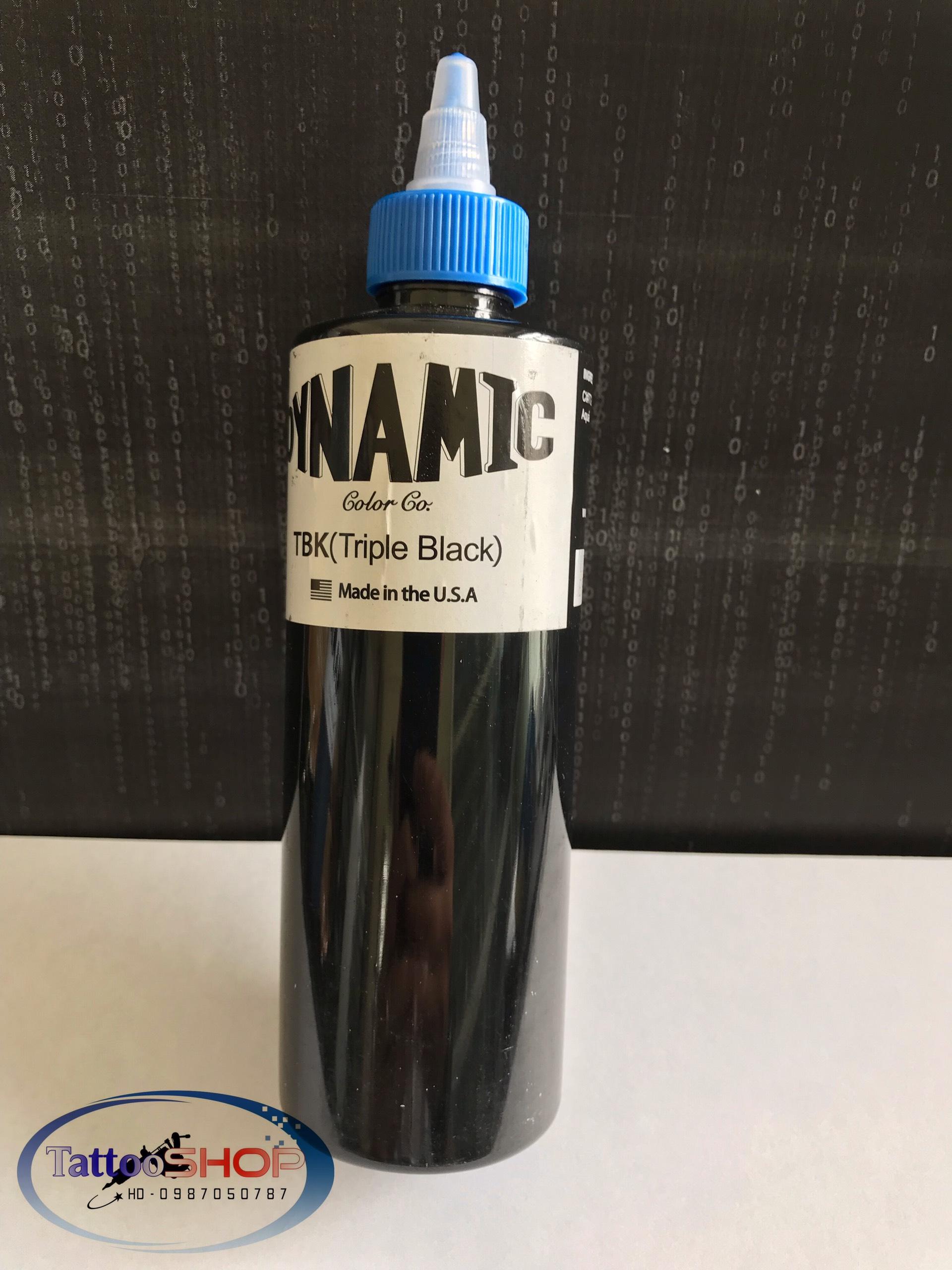 Mực xăm hình Siêu đen DYNAMIC TBK chai lớn 240ml