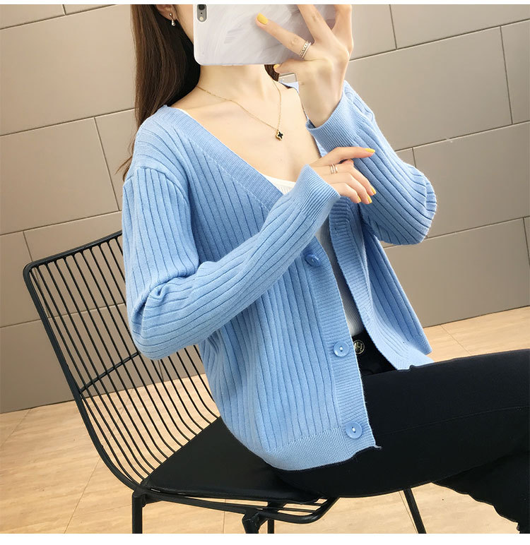 ÁO KHOÁC LEN NỮ CỔ V
