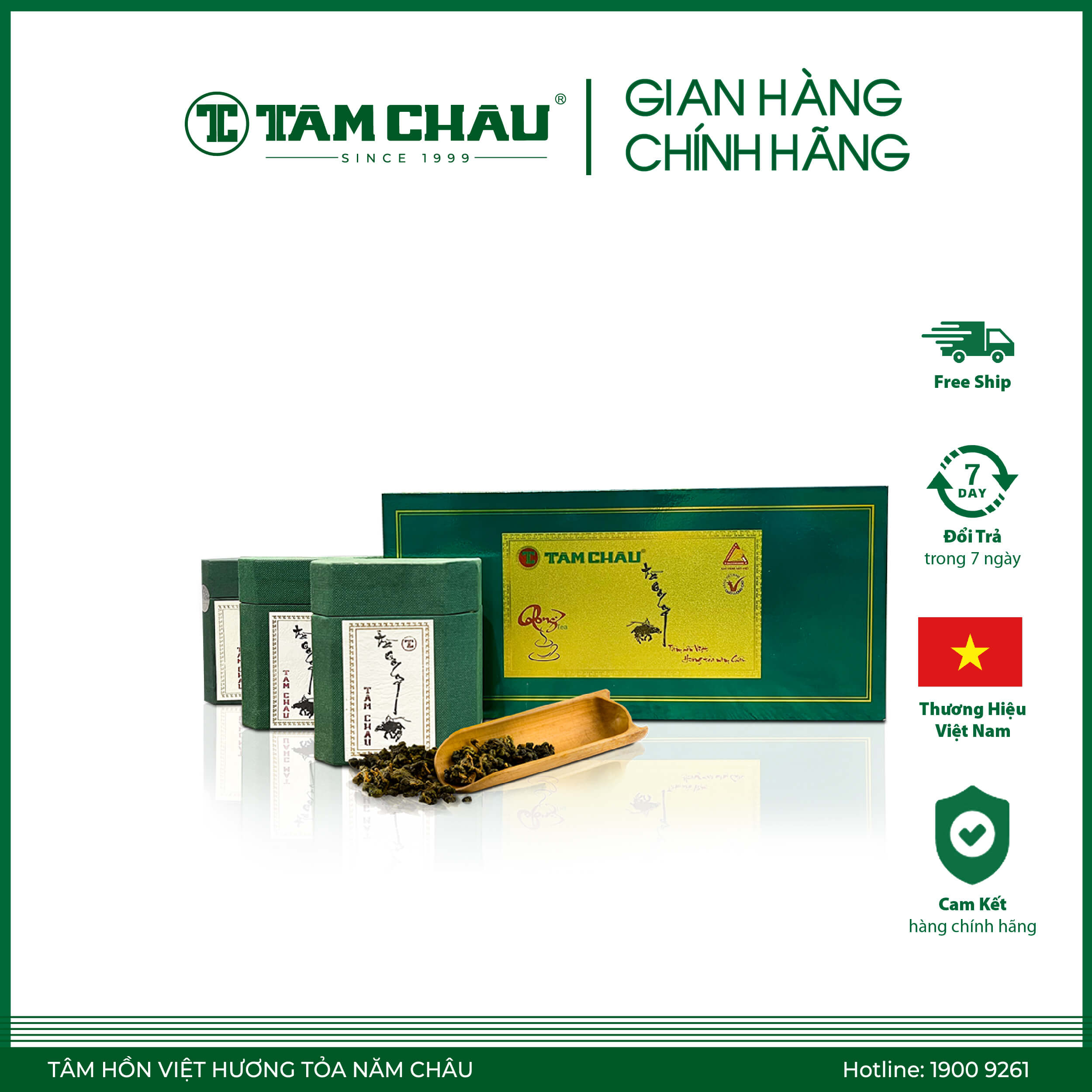 [TÂM CHÂU] Trà Oolong Thuần Xanh 100Gr/300Gr cao cấp