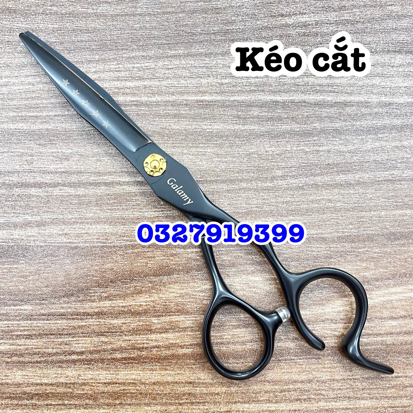 Kéo cắt tóc Nhật Galamy đen 5 sao 6.0
