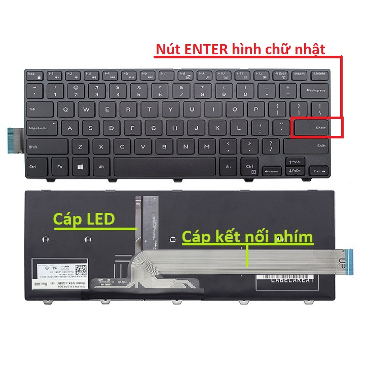 Bàn phím laptop Dell Inspiron 15-3000 15 3000 5000 5542 15 3552 3555 ...