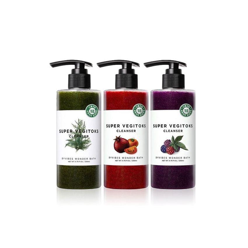 [Hoàn Tiền 8%]Sữa Rửa Mặt Thải Độc Sủi Bọt Rau Củ Super Vegitoks Cleanser chai 300ml