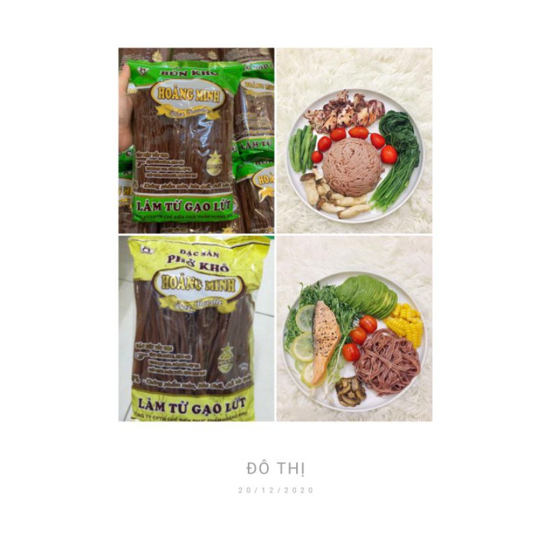 Mì phở gạo lứt đỏ loại đặc biệt hm eatclean&healthy siêu ngon 500g