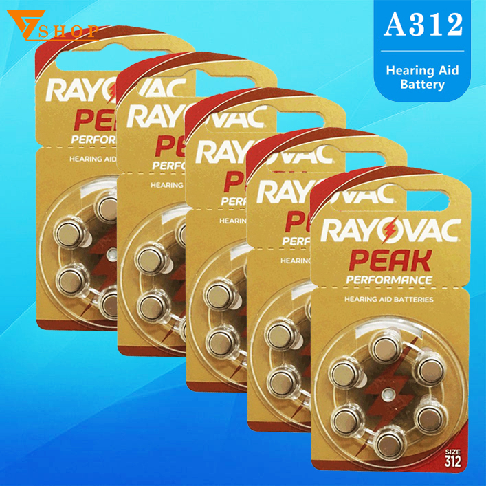 5 vỉ Pin máy trợ thính Rayovac PR41, Pin AG3, pin 312 ( vỉ 6 viên )