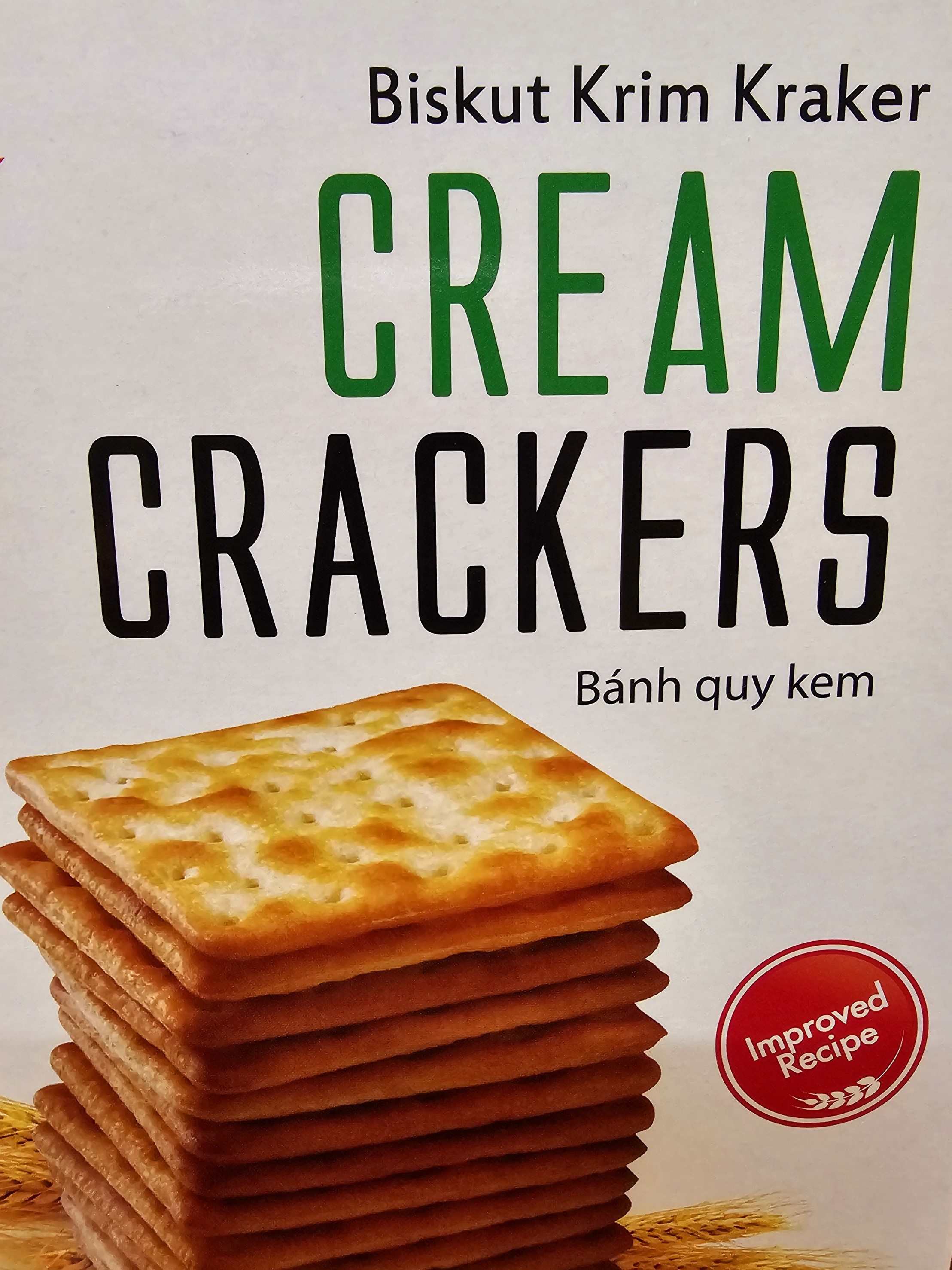 Bánh quy không đường lúa lạt LEE BISKUIT KRIM KRACKER - MALAYSIA