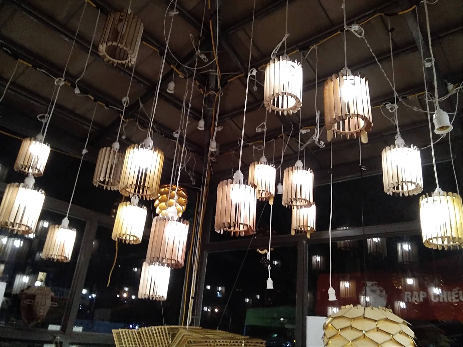 đèn gỗ diy đèn gỗ trang trí