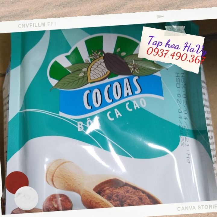 Bột cacao nguyên chất Luave cocoas 500g [FREE SHIP][BienHoa] tap hoa havy