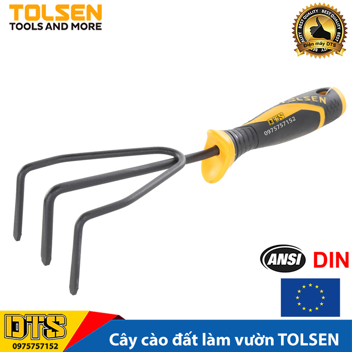 Cào đất trồng cây, làm vườn cao cấp TOLSEN 285mm, thép sơn tĩnh điện độ bền cao - Tiêu chuẩn xuất khẩu Châu Âu