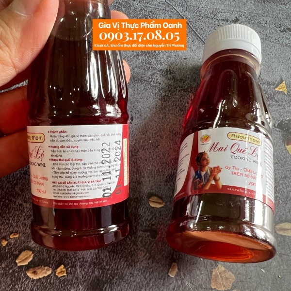 Cooking wines (white wines and spices) 100ml/500ml Ba Tam Spices