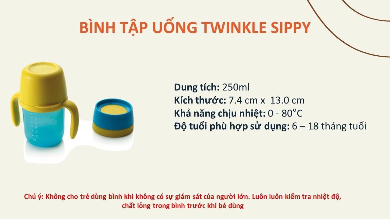 Bình tập uống Tupperware Twinkle sippy 250ml