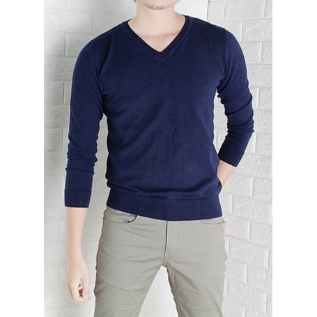 Áo len cổ tim hàng loại 1 - Áo len giữ nhiệt BITULA ĐỦ SIZE M-XL
