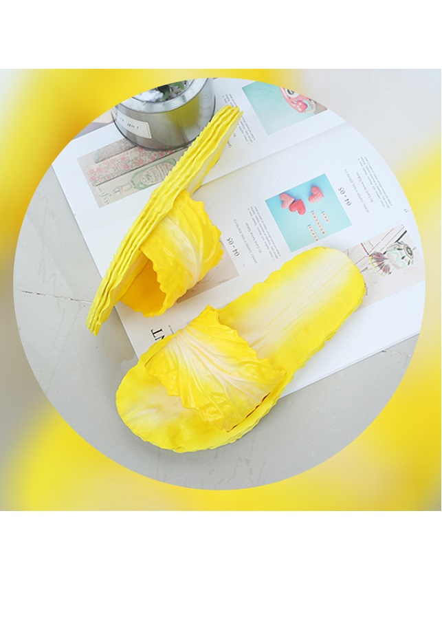Dép bắp cải màu vàng size từ 36-41