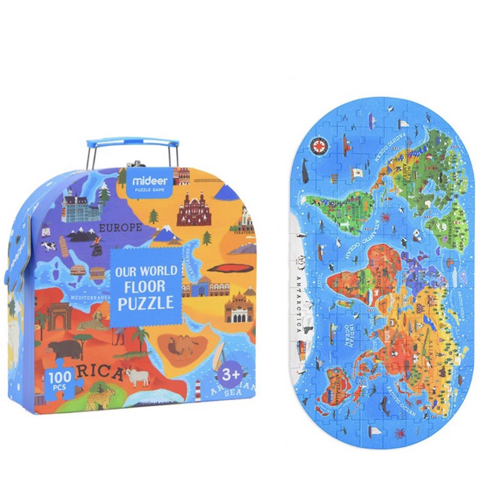Đồ Chơi Xếp Hình Mideer Vali Gift Box Puzzle, Đồ chơi trí tuệ cho bé
