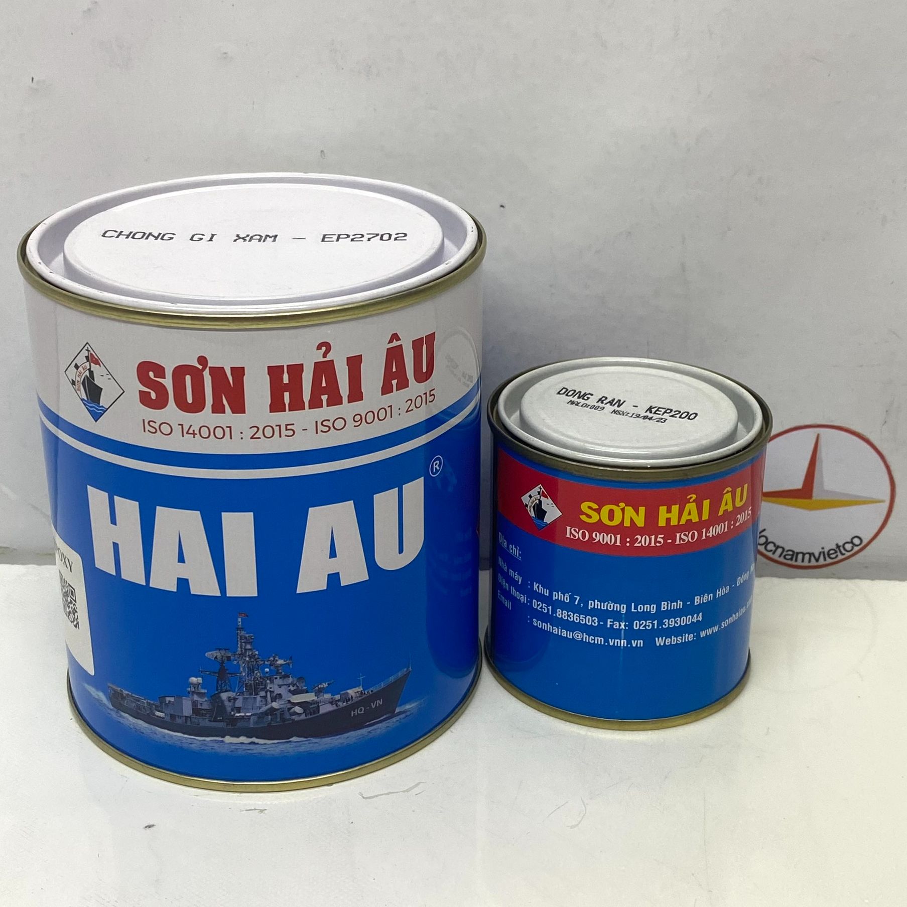 Sơn epoxy chống rỉ xám Hải Âu EP 702 1L/Bộ