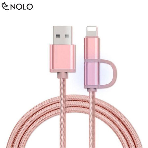 Cáp sạc 2 Đầu dây Dù Chất lượng Cao-Siêu bền