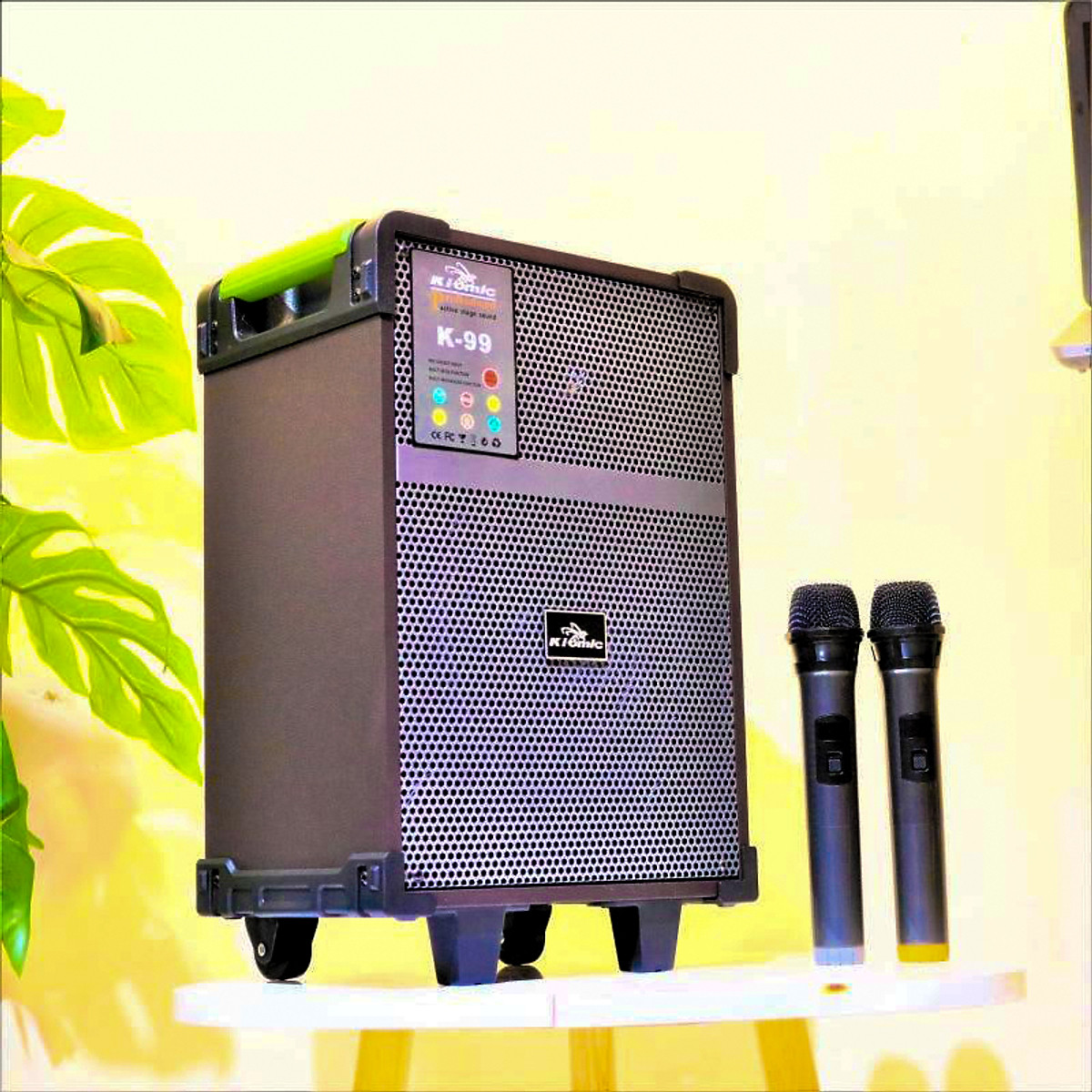 Loa Kéo KIOMIC K99 - Loa Bluetooth Karaoke Công Suất Lớn, Bass 2 Tấc Âm Thanh Sống Động Không Rè, Tặng Kèm 2 Micro Karaoke Chống Hú Bắt Âm Tốt - Loa Kéo Karaoke Hàng Nhập Khẩu Bảo Hành 12 Tháng