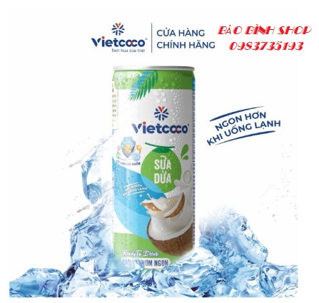 COMBO 6 LON SỮA DỪA VIETCOCO 240ML (Date mới)