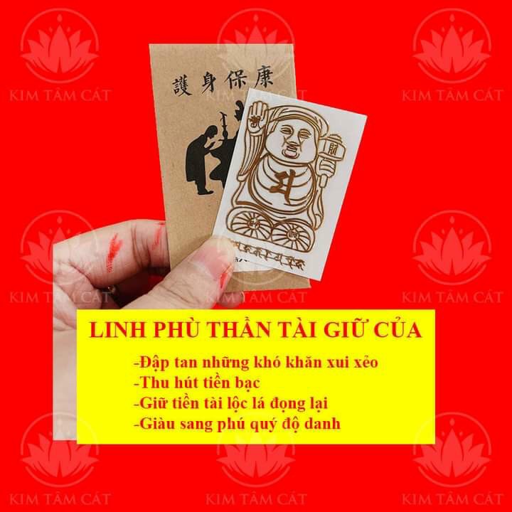 Bộ 4 lá dán điện thoại bình an ( tỳ hưu, búa,chuyển vận, bình an trư ta) linh phù dán điện thoại