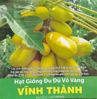 Đu đủ vỏ vàng Vĩnh Thành (5 hạt)