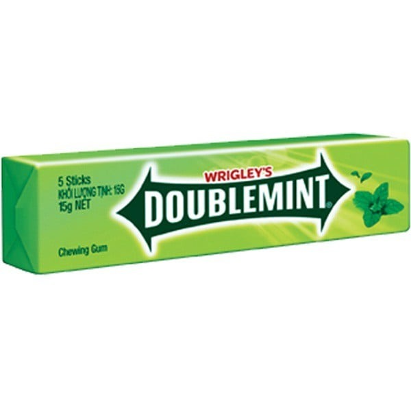 [COMBO 5 CÂY] Kẹo Sing Gum Doublemint Bạc Hà Wrigley's 13,5g